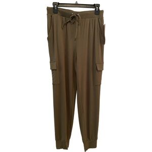 EZ by Nina Leonard Pull On Cargo Jogger Pant Olive S